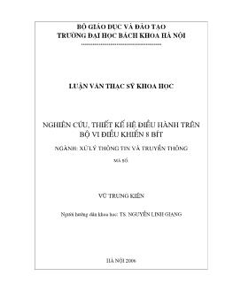 Nghiên cứu, thiết kế hệ điều hành trên bộ vi điều khiển 8 bít