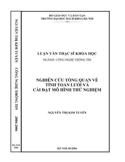 Nghiên cứu tổng quan về tính toán lưới và cài đặt mô hình thử nghiệm
