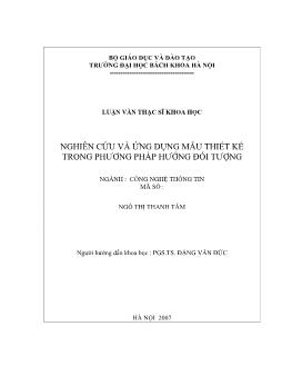 Nghiên cứu và ứng dụng mẫu thiết kế trong phương pháp hướng đối tượng