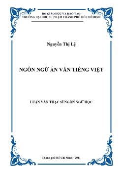 Ngôn ngữ án văn tiếng Việt