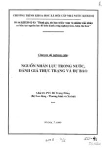 Nguồn nhân lực trong nước, đánh giá thực trạng và dự báo