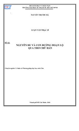 Nguyễn Du và con đường hoạn lộ qua thơ chữ Hán