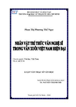 Nhân vật trí thức văn nghệ sĩ trong văn xuôi Việt Nam hiện đại