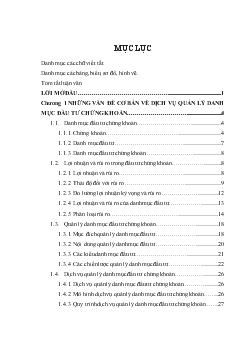 Phát triển dịch vụ Quản lý danh mục đầu tư tại Công ty cổ phần quản lý quỹ đầu tư chứng khoán An Bình