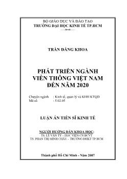 Phát triển ngành Viễn thông Việt Nam đến năm 2020