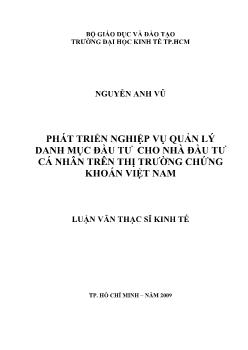 Phát triển nghiệp vụ quản lý danh mục đầu tư cho nhà đầu tư cá nhân trên thị trường chứng khoán Việt Nam