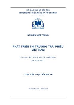 Phát triển thị trường trái phiếu Việt Nam