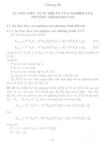 Phương trình sai phân và phương trình vi phân Riccati: Hội tụ, đơn điệu và ổn định