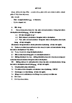 Quan điểm triết học Mác - Lênin với sự phát triển nền kinh tế nhiều thành phần ở Việt Nam hiện nay