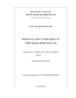 Quản lý chất lượng dịch vụ trong mạng Wireless LAN