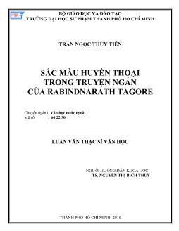 Sắc màu huyền thoại trong truyện ngắn của Rabindnarath tagore