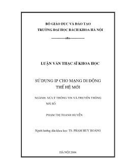 Sử dụng IP cho mạng di động thế hệ mới