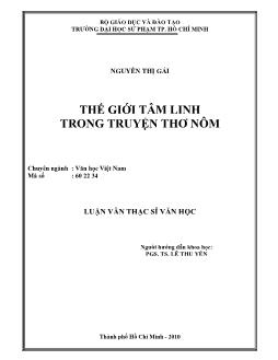 Thế giới tâm linh trong truyện thơ Nôm