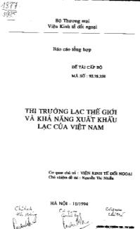 Thị trường Lạc thế giới và khả năng xuất khẩu Lạc của Việt Nam