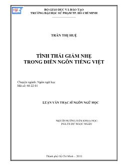 Tình thái giảm nhẹ trong diễn ngôn tiếng Việt