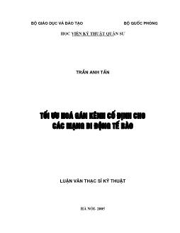 Tối ưu hóa gán kênh cố định cho các mạng di động tế bào