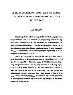Từ khi ra đời đến nay, cương lĩnh 1991 đã được cụ thể hoá & phát triển trong cuộc sống như thế nào?