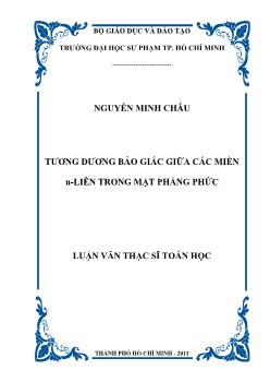 Tương đương bảo giác giữa các miền n-Liên trong mặt phẳng phức