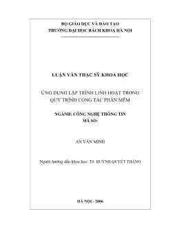 Ứng dụng lập trình linh hoạt trong quy trình cộng tác phần mềm