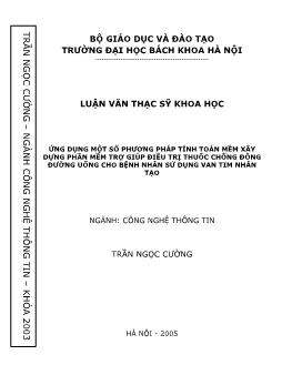 Ứng dụng một số phương pháp tính toán mềm xây dựng phần mềm trợ giúp điều trị thuốc chống đông đường uống cho bệnh nhân sử dụng van tim nhân tạo