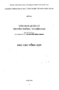 Văn hóa quản lý truyền thống và hiện đại