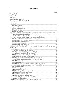 Xây dựng chiến lược phát triển cho Công ty Cao su Đồng Nai đến năm 2015
