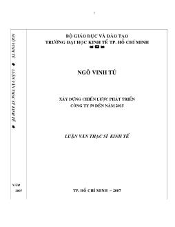 Xây dựng chiến lược phát triển Công ty 59 đến năm 2015