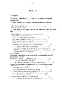 Xây dựng chiến lược phát triển thẻ Đông Á giai đoạn 2006 – 2010