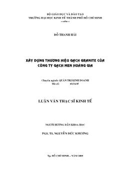 Xây dựng thương hiệu Gạch Granite của 6 Công ty Gạch men Hoàng Gia