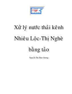 Xử lý nước thải kênh Nhiêu Lộc - Thị nghè bằng tảo