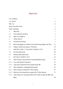 Điều tra nguồn thải gây ô nhiễm môi trường của các Xí nghiệp, nhà máy trên địa bàn khu công nghiệp Khai Quang - Thành phố Vĩnh Yên - tỉnh Vĩnh Phúc