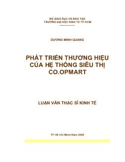 Phát triển thương hiệu của hệ thống siêu thị Co.opMart (CoopMart)