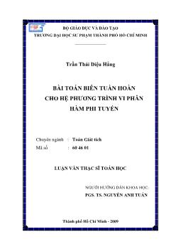 Bài toán biên tuần hoàn cho hệ phương trình vi phân hàm tuyến tính