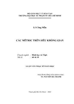 Các Meetric trên siêu không gian