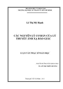 Các nguyên lý cơ bản của lý thuyết ánh xạ bảo giác
