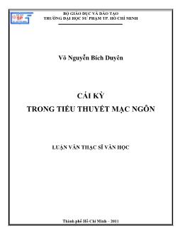 Cái Kỳ trong tiểu thuyết Mạc Ngôn