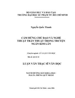 Cảm hứng chủ đạo và nghệ thuật trần thuật trong truyện ngắn Kim Lân