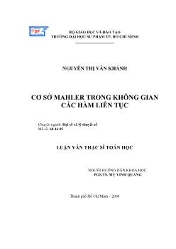 Cơ sở Mahler trong không gian các hàm liên tục
