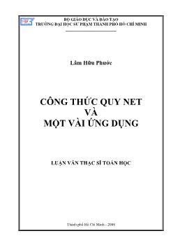 Công thức Quy Net và một vài ứng dụng