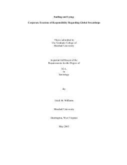 Corporate Easions of Responsibility Regarding Global Sweatshops