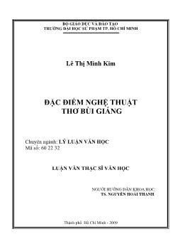 Đặc điểm nghệ thuật thơ Bùi Giáng