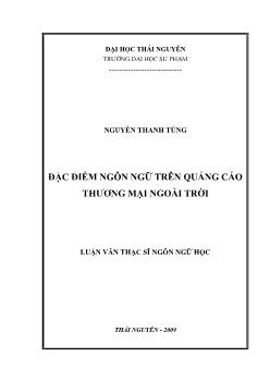 Đặc điểm ngôn ngữ trên Quảng cáo thương mại ngoài trời