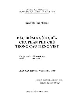 Đặc điểm ngữ nghĩa của phần phụ chú trong câu tiếng Việt