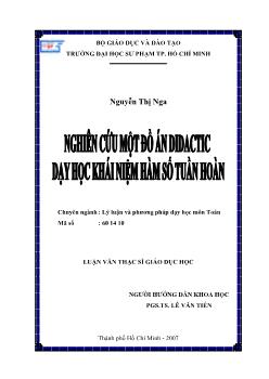 Đồ án Nghiên cứu một Didactic dạy học khái niệm hàm số tuần hoàn