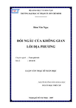 Đối ngẫu của không gian lồi địa phương