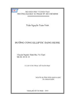 Đường cong Elliptic dạng Hesse