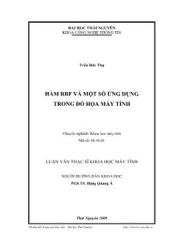Hàm RBF và một số ứng dụng trong đồ họa máy tính