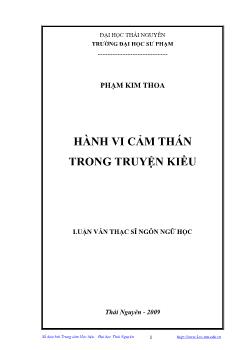 Hành vi cảm thán trong truyện Kiều