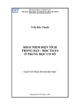 Khái niệm diện tích trong dạy học môn toán học ở trung học cơ sở