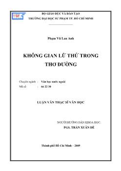 Không gian Lữ thứ trong thơ đường